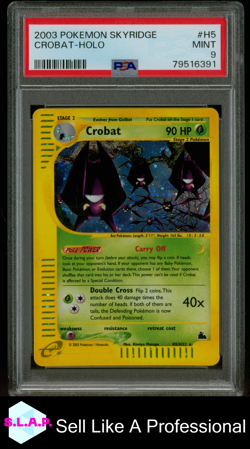 CROBAT POKEMON H5 2003 SKYRIDGE HOLO ENGLISH PSA 9 - Image 1