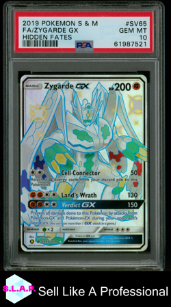 ZYGARDE GX POKEMON SV65/SV94 2019 HIDDEN FATES GEM MT ENGLISCH PSA 10 - Image 1