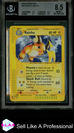 RAICHU POKEMON 25 2002 EXPEDITION HOLO ENGLISH BGS 8,5 - Image 1