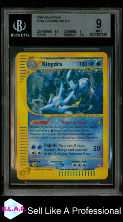 KINGDRA POKEMON H14 2003 AQUAPOLIS HOLO ENGLISH BGS 9 - Image 1