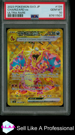 CHARIZARD EX POKEMON 139/108 2023 RULER OF THE BLCK FLAME GEM MT JAP PSA 10 - Image 1