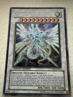 Yugioh! Majestic Star Dragon CT06-EN003 Secret Rare Limited Edition MP - Image 1
