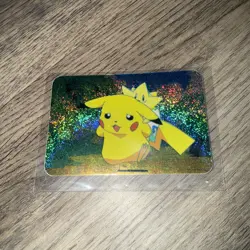 Pikachu and Togepi 1990s Vintage Holo Pokemon "Power" Vending Series Card NM - Image 2