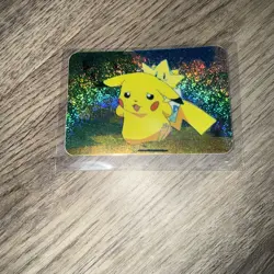 Pikachu and Togepi 1990s Vintage Holo Pokemon "Power" Vending Series Card NM - Image 3
