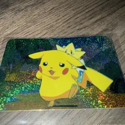 Pikachu and Togepi 1990s Vintage Holo Pokemon "Power" Vending Series Card NM - Image 5