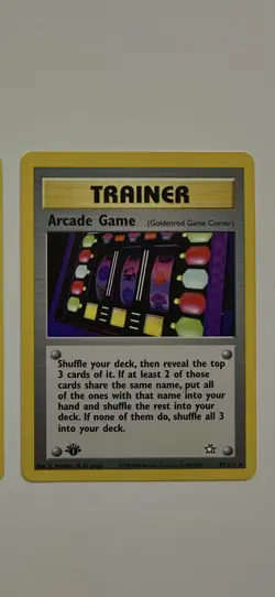 1st Edition Focus Band / Arcade Game -Neo Genesis Rare Trainer Cards 86, 83/111 - Image 4