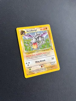 Pokemon Card Fossil Set Holo Aerodactyl 1/62 WOTC - Image 3