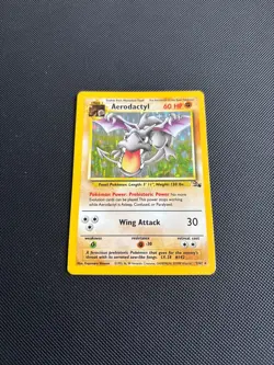 Pokemon Card Fossil Set Holo Aerodactyl 1/62 WOTC - Image 5