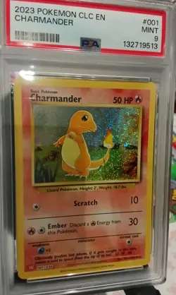 CHARMANDER 001/034 PSA 9 CLC POKEMON CARD CLASSIC COLLECTION HOLO ENGLISH - Image 1
