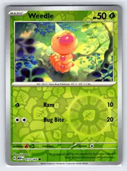 Weedle 013/165 2023 S&V Pokemon 151 Set Pokemon Card Reverse Holo - Nm - Image 1