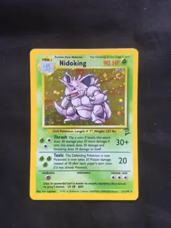 Pokemon Cards: Base Set 2 Rare Holo: Nidoking 11/130 - Image 1