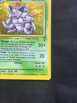 Pokemon Cards: Base Set 2 Rare Holo: Nidoking 11/130 - Image 5