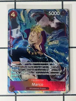 One Piece Card Game TCG Marco OP02-018 Alt Art NM Paramount War English - Image 1