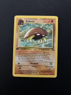 Pokemon Card Fossil Set 1st Edition Kabuto 50/62 WOTC #2 - Image 2