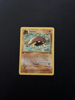 Pokemon Card Fossil Set 1st Edition Kabuto 50/62 WOTC #2 - Image 3