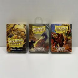 Dragon Shield 3 Packs of 60 Japanese Size Card Sleeves Matte Orange Ember Light - Image 1