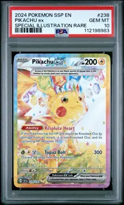 PSA 10 Pikachu ex 238/191 Surging Sparks Special Illustration Rare Pokemon Card - Image 1