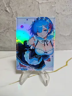 Rem Zero Trading Card Waifu Goddess Story Anime Girl holo Karte Manga Full Art - Image 1