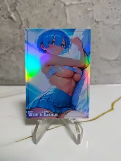 Rem Zero Trading Card Waifu Goddess Story Anime Girl holo Karte Manga Full Art - Image 1