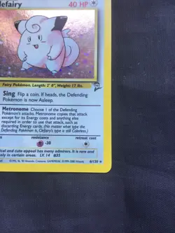 Pokemon Cards: Base Set 2 Rare Holo: Clefairy 6/130 - Image 5