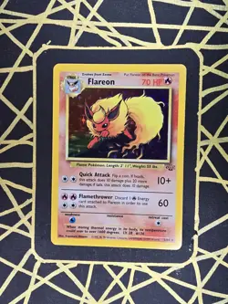🔥 Flareon 3/64 🔥 Original Holo Rare Jungle Set Pokemon Card WOTC TCG 1999 - Image 1