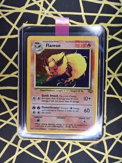 🔥 Flareon 3/64 🔥 Original Holo Rare Jungle Set Pokemon Card WOTC TCG 1999 - Image 2