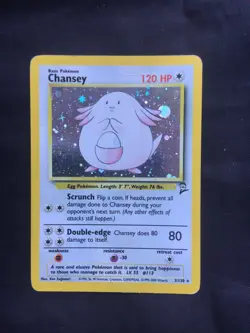 Pokemon Cards: Base Set 2 Rare Holo: Chansey 3/130 - Image 1
