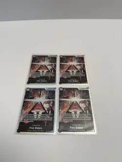 One Piece TCG OP13-082 Five Elders SR x4 Playset Card Game CCG English - Black - Image 1