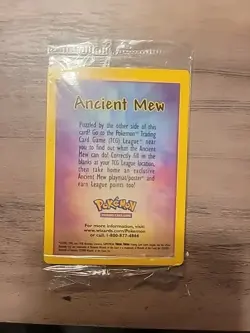 SEALED Ancient Mew Pokemon New Movie Promo Double Holo Foil Rare 1999-2000 Card - Image 2