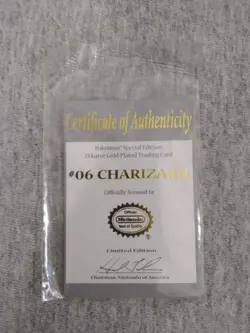 POKEMON LIMITED EDITION 23K GOLD TRADING CARD - CHARIZARD - Image 4