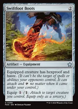 Swiftfoot Boots *** FOIL *** - MTG FDN Foundations - NM/MINT - Image 1