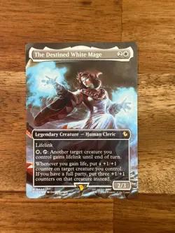 Final Fantasy The Destined White Mage (Borderless) non-foil Magic MTG FIC444 - Image 1