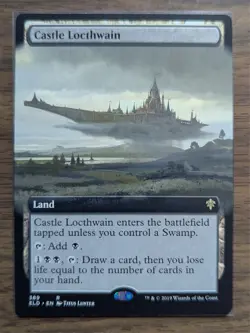 MTG Castle Locthwain Extended Art Non-Foil from Throne of Eldraine NM - Image 1