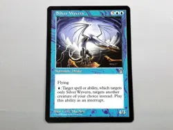 MTG - STRONGHOLD (BB/'98) - SILVER WYVERN - SILBERNER SCHATTENW. /RARE/N. PL./NM - Image 1