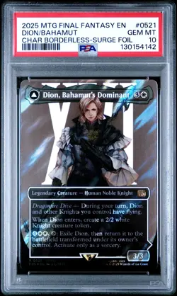 Dion Bahamut Dominant 2025 MTG Final Fantasy #0521 Surge Foil PSA 10 - Image 1