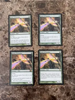 MTG 4x Birds of Paradise Magic the Gathering Moderate Play - Image 2