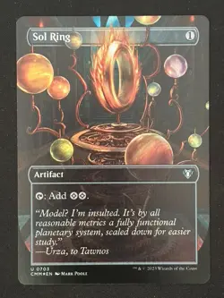 1x MTG Sol Ring (Borderless, Foil) - Commander Masters (CMM) #703 - Magic - Image 1