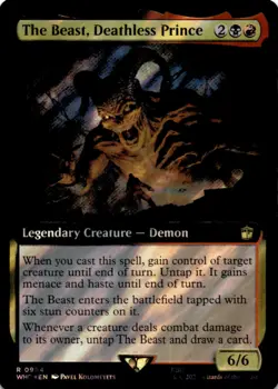 MTG The Beast, Deathless Prince (Extended Art) (Surge Foil) Foil NM Doctor Who - Image 1