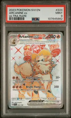 2023 POKEMON SVI EN-SCARLET & VIOLET ULTRA RARE #224 ARCANINE EX PSA 9 - Image 1