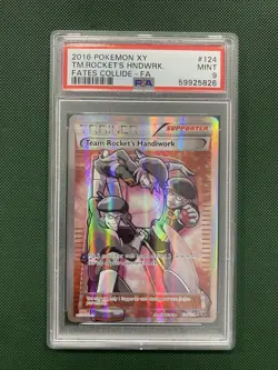 Pokemon TCG Team Rocket's Handiwork Full Art 124/124 Fates Collide Holo PSA 9 - Image 1