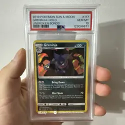 2019 POKEMON SUN & MOON UNBROKEN BONDS #117 GRENINJA HOLO PSA 10 LOW POP - Image 2