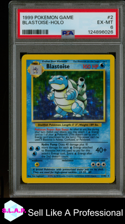 BLASTOISE-HOLO POKEMON GAME 1999 2 PSA 6 - Image 1