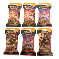 Pokemon TCG Sword & Shield Evolving Skies Sleeved Booster Pack x6 Factory Sealed - Image 1