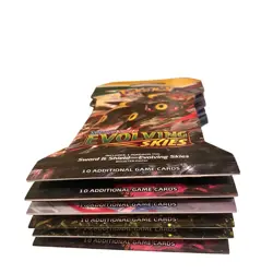 Pokemon TCG Sword & Shield Evolving Skies Sleeved Booster Pack x6 Factory Sealed - Image 5