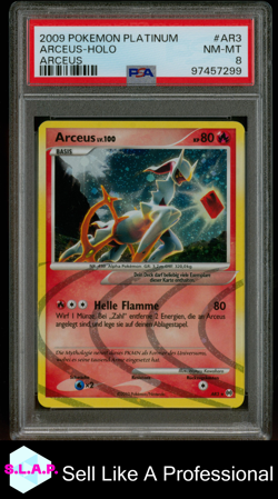 ARCEUS LV. 100 POKEMON AR3 2009 PLATIN ARCEUS HOLO GERMAN PSA 8 - Image 1