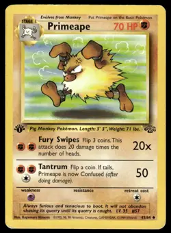 Pokemon TCG Jungle #43/64 Primeape 1st Edition DMG - Image 1