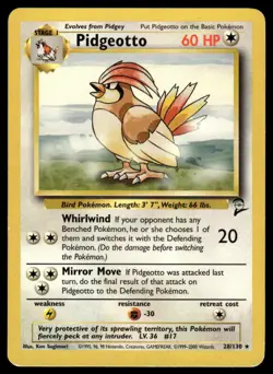 Pokemon TCG Base Set 2 #28/130 Pidgeotto HP - Image 1