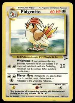 Pokemon TCG Base Set 2 #28/130 Pidgeotto DMG - Image 1
