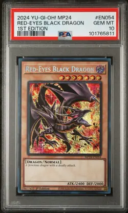 PSA 10 GEM MINT Red-Eyes Black Dragon MP24-EN054 1st Ed Yu-Gi-Oh! Prismatic - Image 1