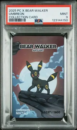 PSA 9 Pokemon Center X Bear Walker Pokemon Umbreon Card Serialized 1037/1600 - Image 1